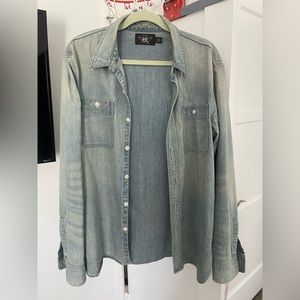 RRL double RL Indigo denim work shirt Large